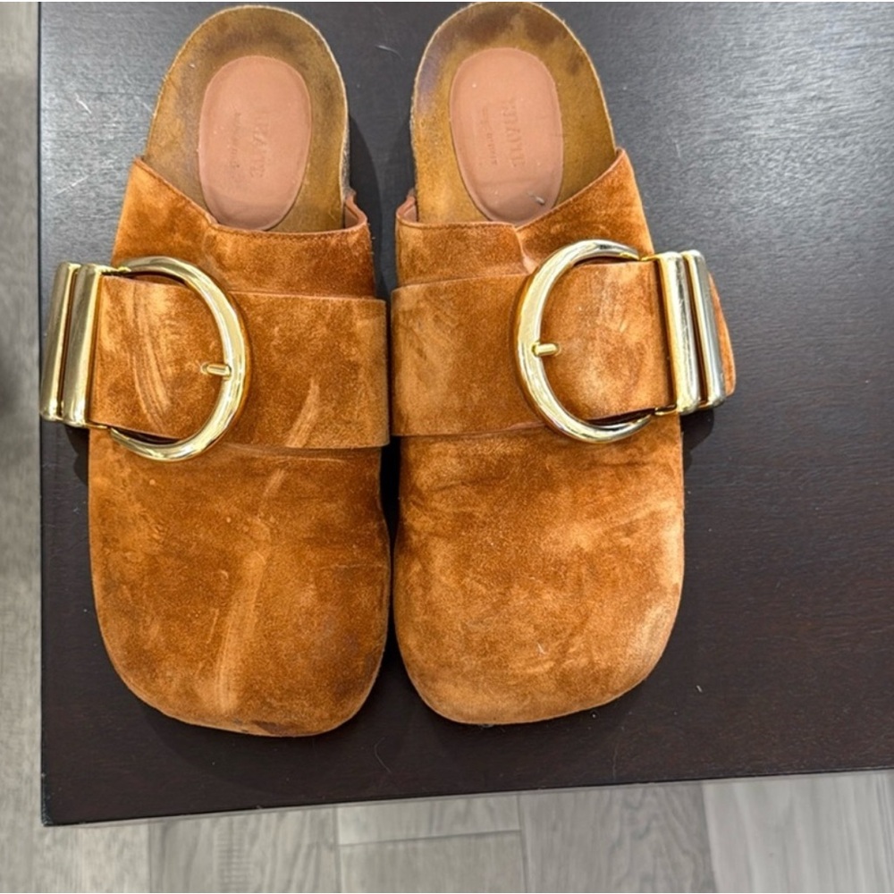 KHAITE Downing Suede Mules - Camel - Picture 3 of 6